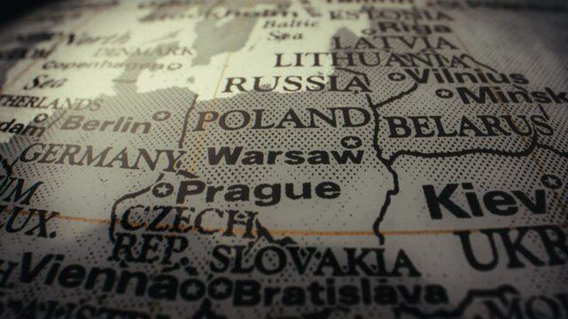 Retro globe - Poland