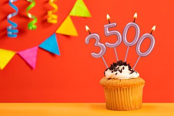 Number of followers or likes - Candle number 3500