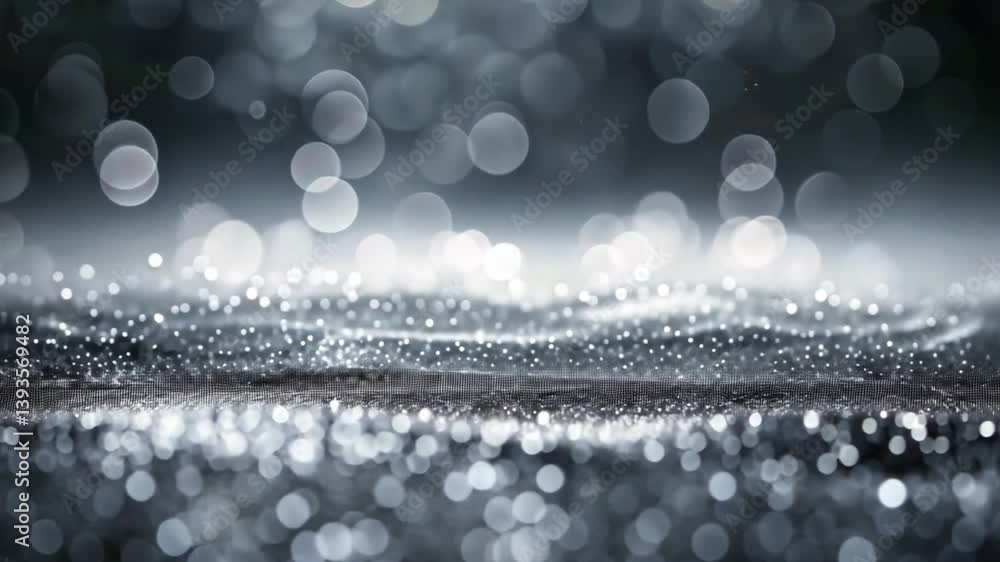 Poster shimmering water droplets create mesmerizing bokeh effect, evoking tranquility and beauty with soft 