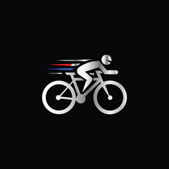 Fototapeta premium Cycling logo design vector template. Sport bike icon vector illustration.