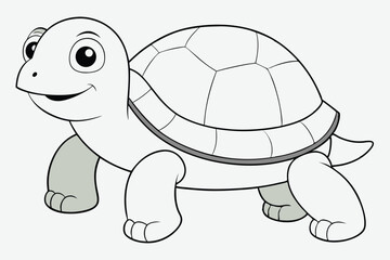  coloring pages for kids for brain development. Turtle outline vector illustration and ready for print.

