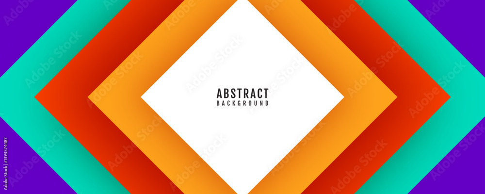 Poster colorful geometric abstract background overlap layer on bright space with rhombus effect decoration.