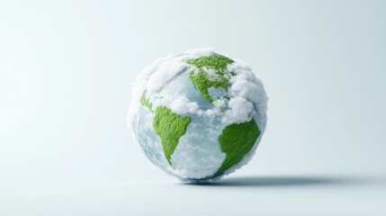 Fototapeta premium Earth globe with clouds