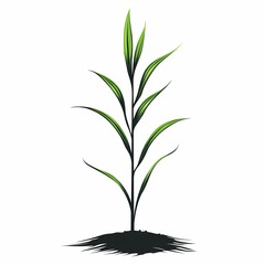 Fototapeta premium Green Seedling Growth in Eco-Friendly Botanical Landscape: Nature's Vibrant Rejuvenation