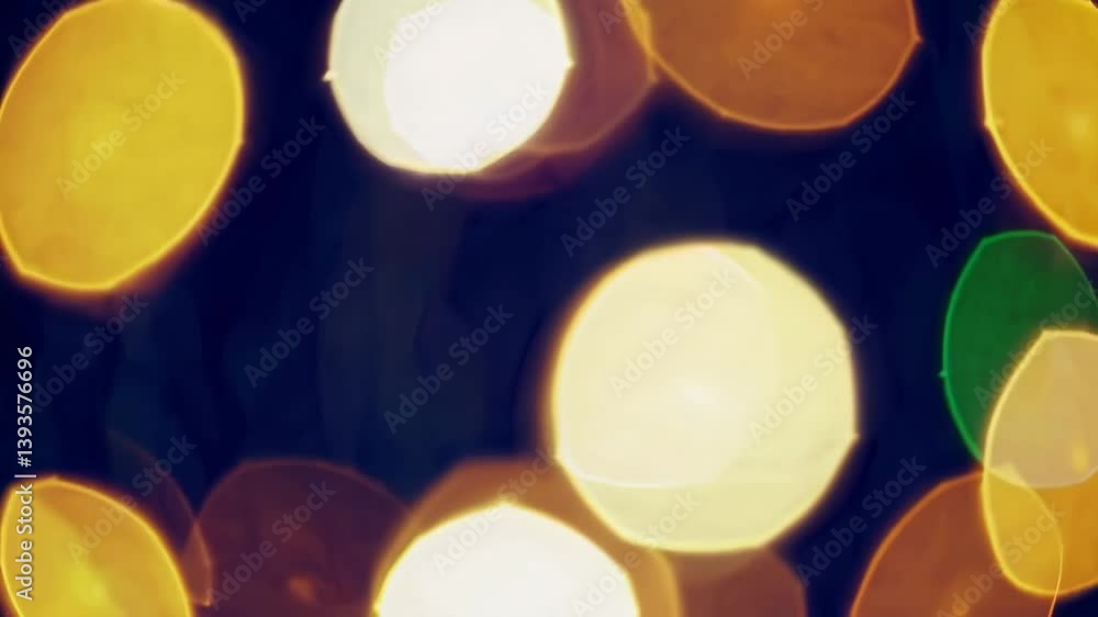 Poster vibrant abstract bokeh lights shifting in colorful patterns at nighttime