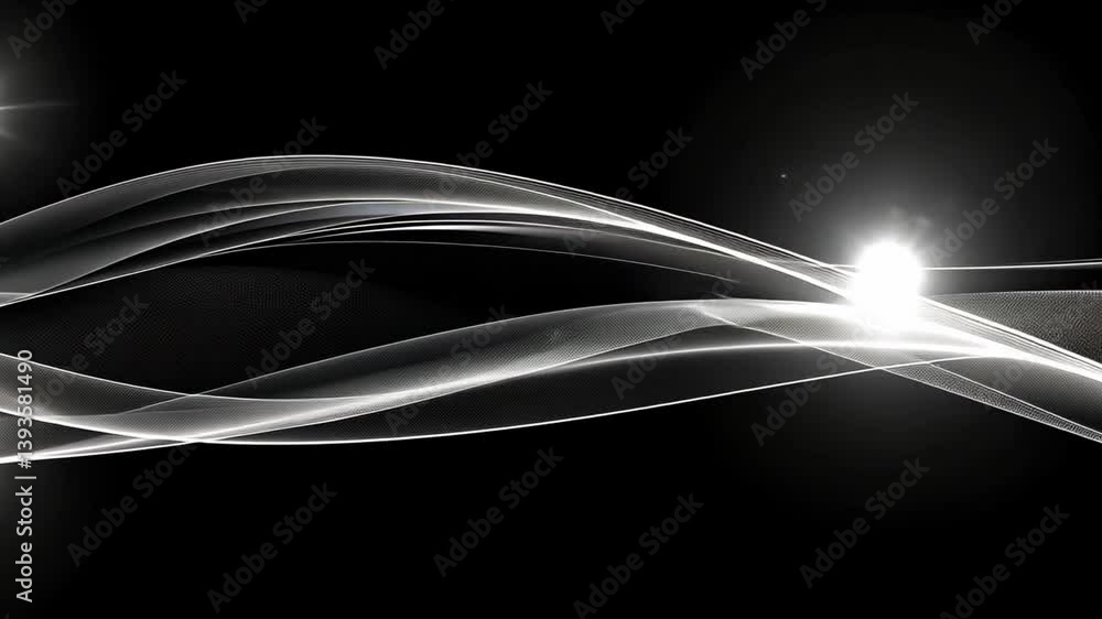 Poster abstract wave design smooth lines and glowing elements create motion and elegance with light and sha