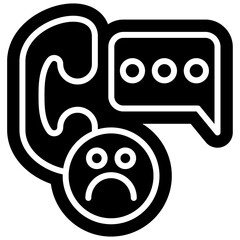 Complaint solid glyph icon