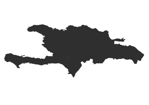 hispaniola island silhouette vector map