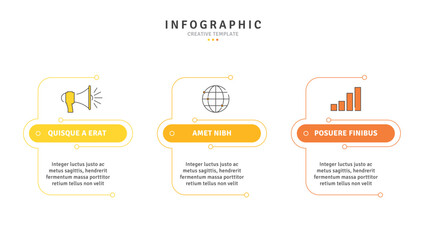 Business infographic template with modern design elements and icons in vector 
