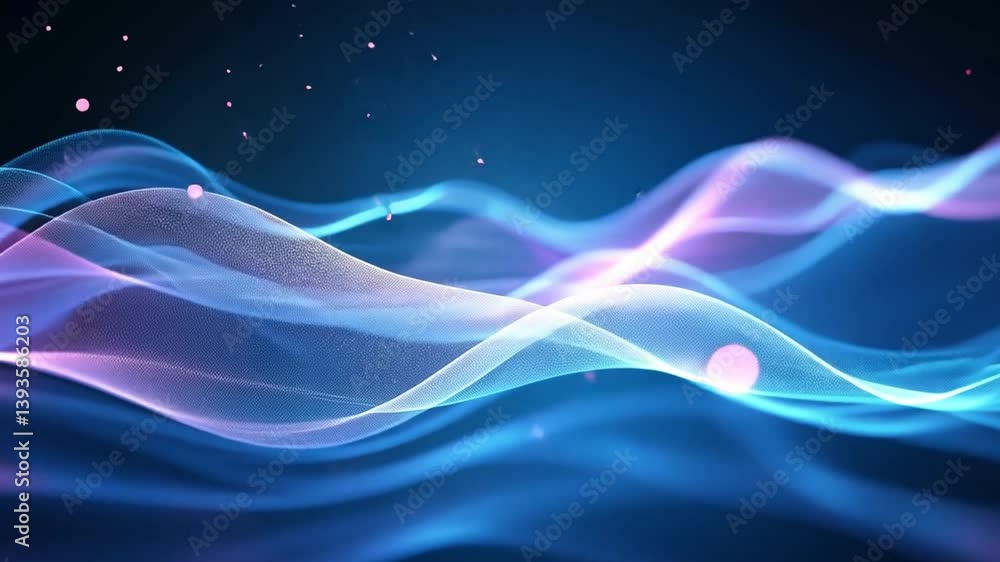 Poster abstract wave pattern vibrant colors and flowing lines create dynamic movement and energy with soft 