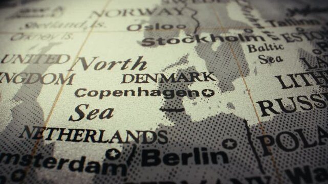 Retro globe - Denmark