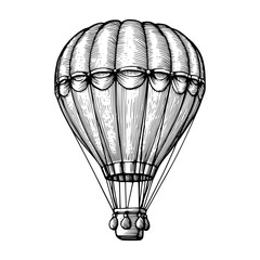 Vintage Hot Air Balloon Illustration