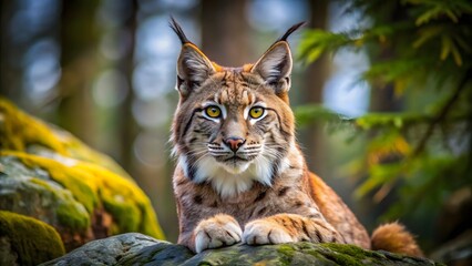 Eurasian Lynx in Forest Habitat