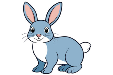  coloring  Rabbit outline vector illustration and ready for print. white  background.
