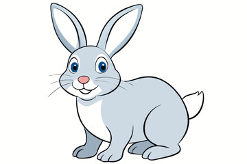  coloring  Rabbit outline vector illustration and ready for print. white  background.