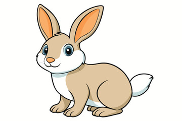 coloring  Rabbit outline vector illustration and ready for print. white  background.