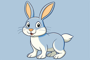  coloring  Rabbit outline vector illustration and ready for print. white  background.