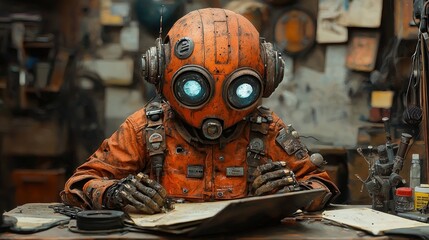 Rusty Robot's Workshop: A Post-Apocalyptic Mechanical Marvel