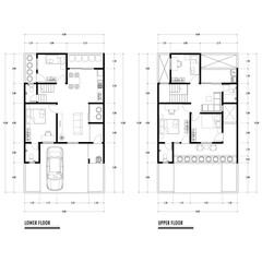 Floor plan blueprint, Figure of the jotting sketch of the construction and the industrial skeleton of the structure and dimensions.
