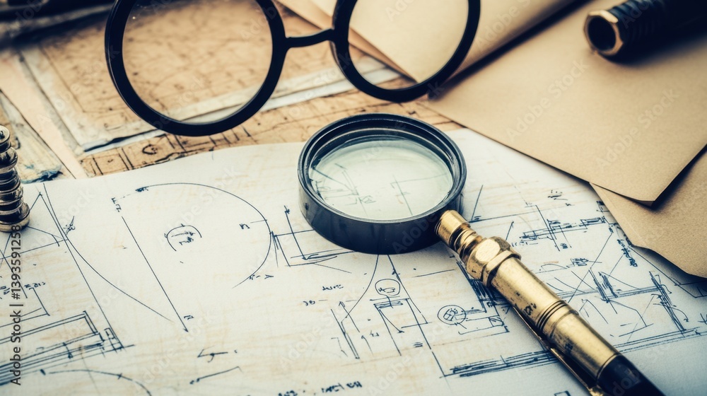 Aufkleber engineering diagrams and electrical schematics laid out on a desk, with technical annotations and pa