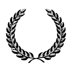 Vintage Laurel Wreath Design Element