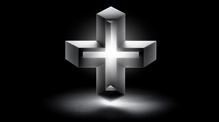 Obraz premium name: negative space cross,