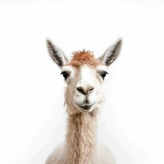 Fototapeta premium Adorable Llama Portrait: A Close-Up of a Smiling Llama