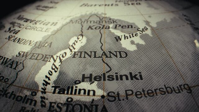 Retro globe - Finland