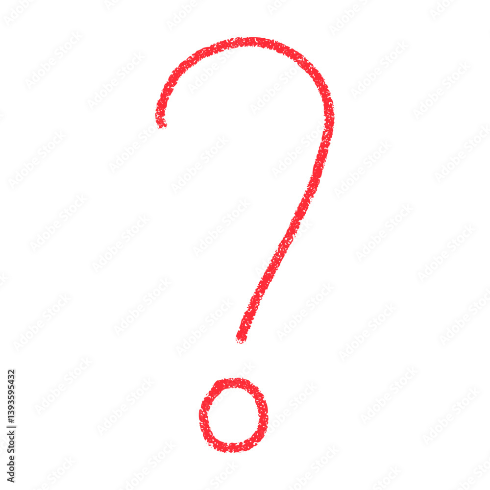 Poster hand-drawn question mark icon with sketch-style details. curious doodle symbol for faq sections or i