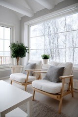 Fototapeta premium name: nordic minimalist living room