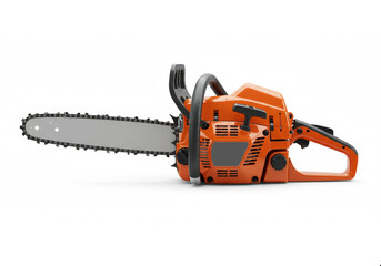 Chainsaw on a white background