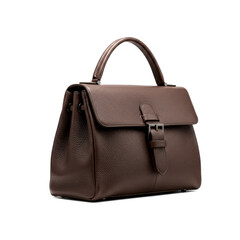 Naklejka premium Leather bag isolated on a white background