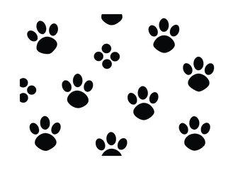 Fototapeta premium wildlife footprint repeat pattern