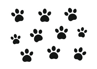 Fototapeta premium adorable animal paw print repeat