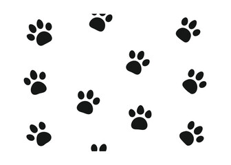 Fototapeta premium cute seamless animal trail vector