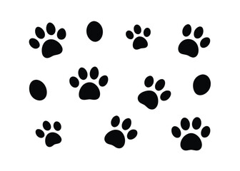Fototapeta premium paw print vector seamless design