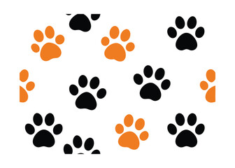 Fototapeta premium animal track seamless texture pattern