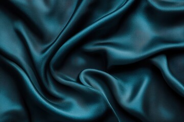 Fototapeta premium Blue Silk Fabric Texture: Smooth, Shiny & Elegant Background for Luxurious Fashion and Home Decor