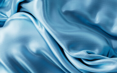 Flowing blue wave cloth background, 3d rendering.