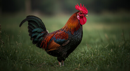 Fototapeta premium Closeup of a rooster