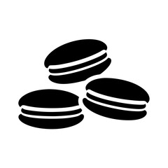 Three Delicious Macarons Sweet French Pastry Dessert Treats