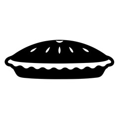 A Delicious Black and White Illustration of a Whole Pie