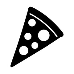 A Simple Illustration of a Single Slice of Pizza with Cheese