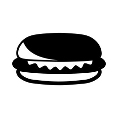 Simple Black and White Hamburger Icon Graphic Design Illustration