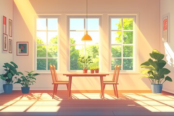 Modern Minimalist Interior Design with Natural Lighting and Cozy Decor