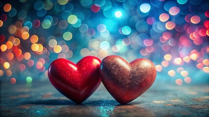 Fototapeta premium A Romantic Valentines Day Abstract Background Featuring Intertwined Hearts A Festive Celebration of Love and Connection