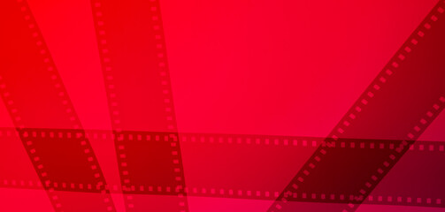 Obraz premium abstract multicolor horizontal banner background with film strip