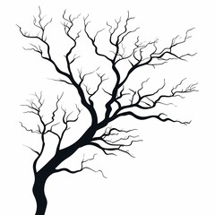 Black and White Tree Silhouette Art: Minimalist Design & Nature Illustration for Monochrome Home Decor