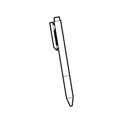 ペンのイラスト-モノクロ