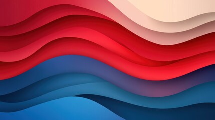 Soothing abstract design with gentle waves in blue and red, perfect for enhancing your creative projects and visuals.